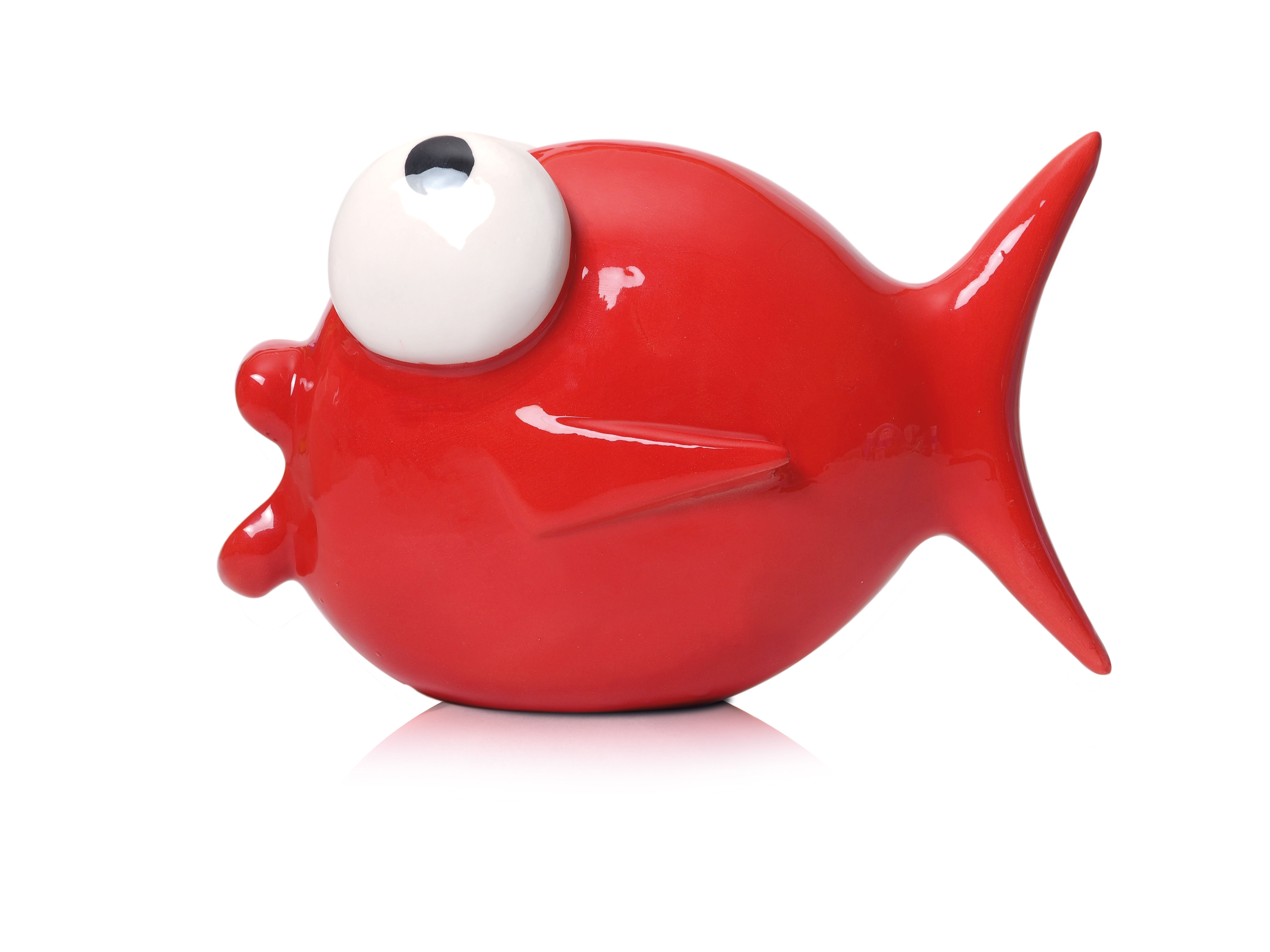 Pesce in ceramica - rosso