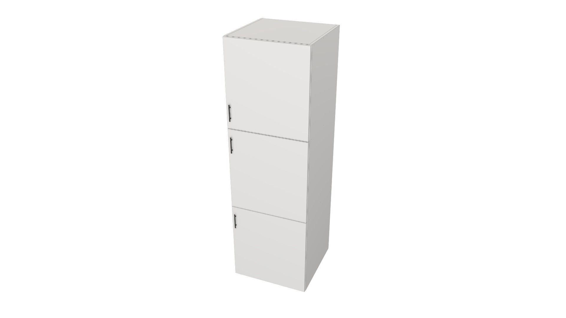 27" W Tall Pantry Cabinet - Matte White - Flat Door