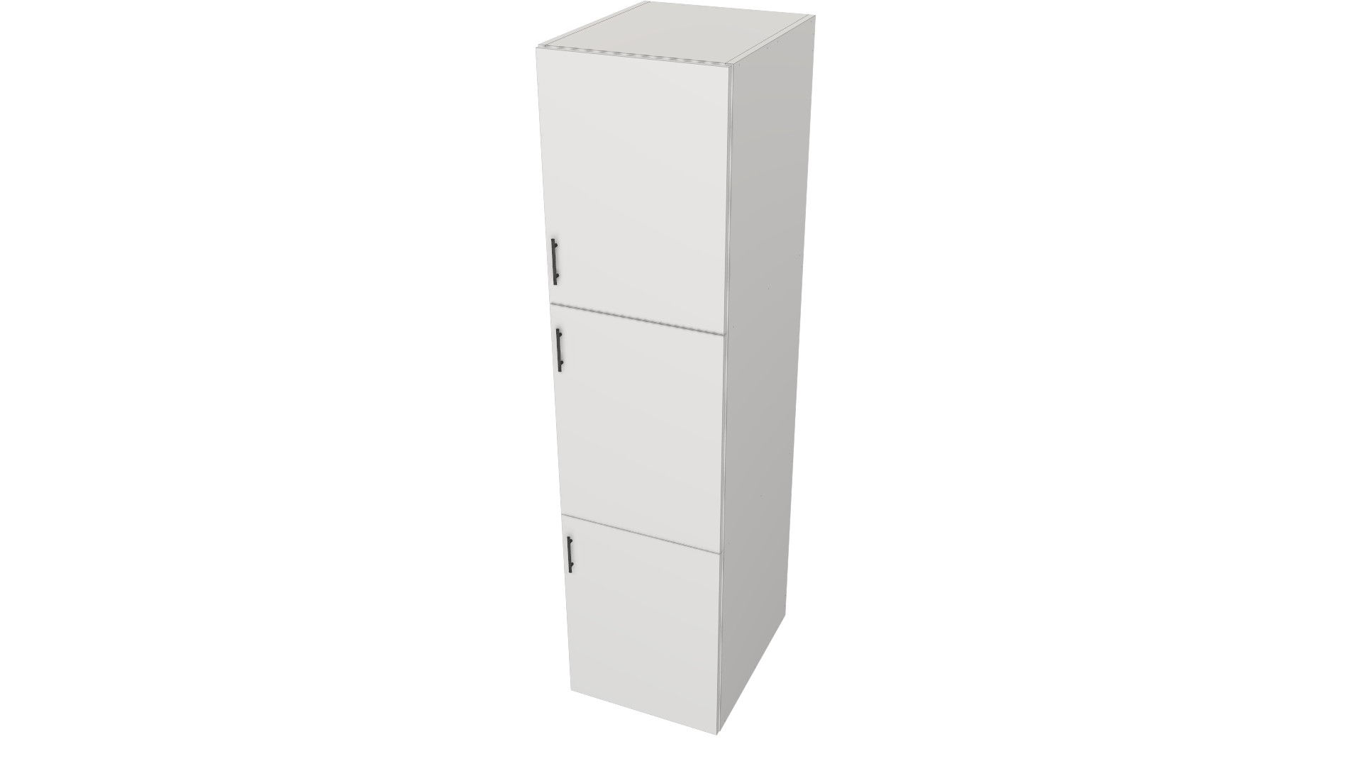 21" W Tall Pantry Cabinet - High Gloss White - Flat Door