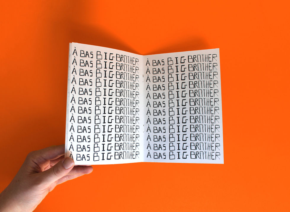 Photographie d'une double page du fanzine sur Georges Orwell.