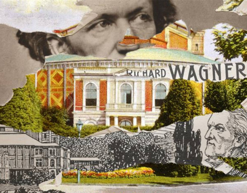 Illustration réalisée par Justine Dupré pour le titre de Charlie Roquin. On y voit une affiche déchirée dans des teintes oranges et vertes. On y voit la maison de Wagner, un portrait et une maison.