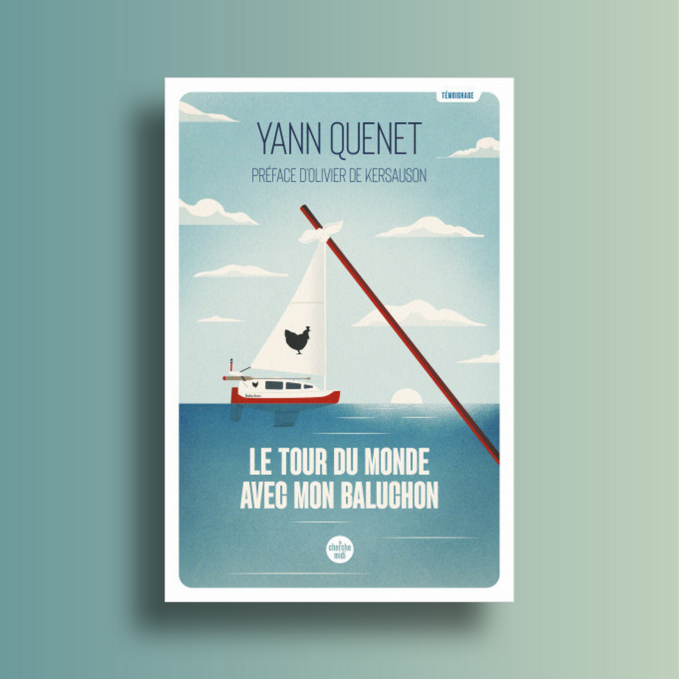 Couverture dont l'illustration a été réalisée par Mathieu Persan pour le livre Le tour du monde avec mon baluchon.