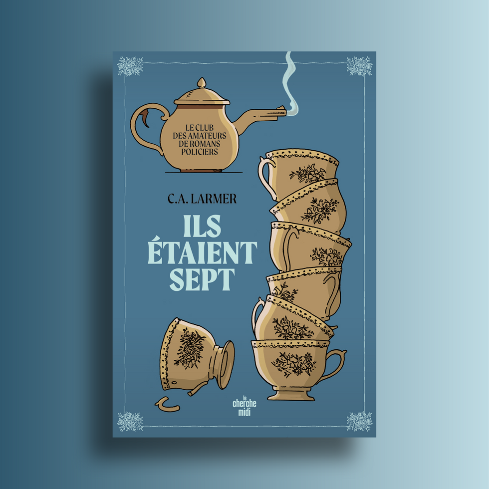 Couverture de la série des Larmer. Sur chacun des tomes, Laurent Ribet a dessiné une illustration vintage. J'ai ensuite adapté les couleurs et la mise en page.