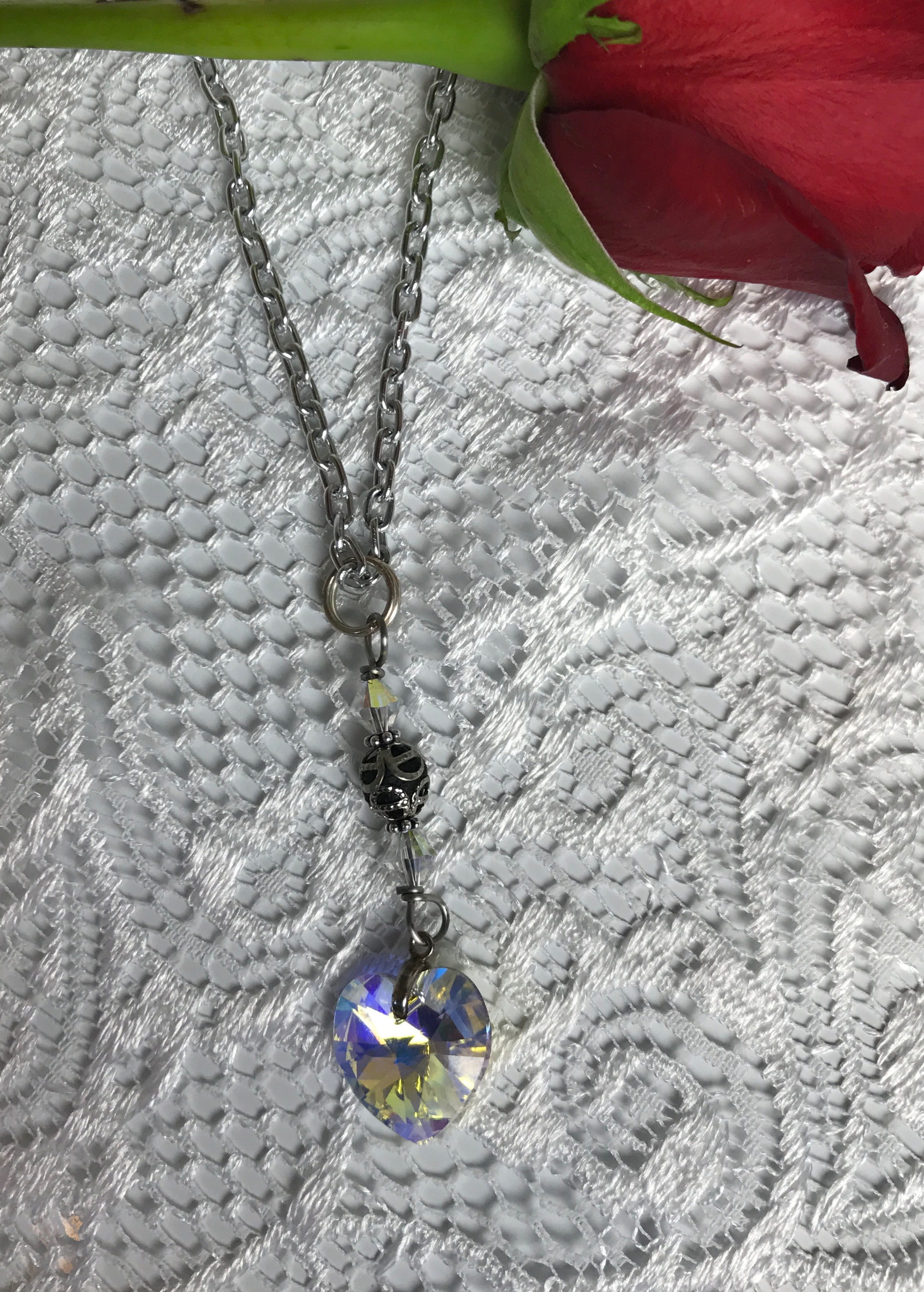 Rear View Mirror Charm with Heart