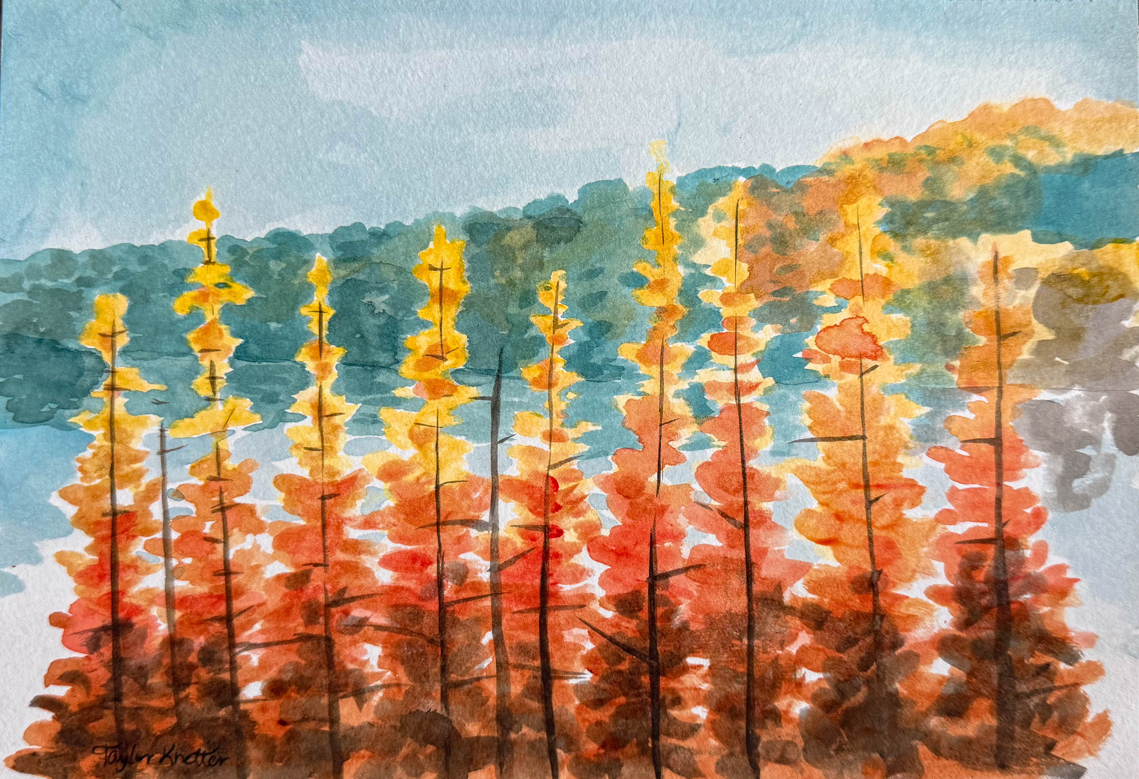 Goose Lake in October Study
