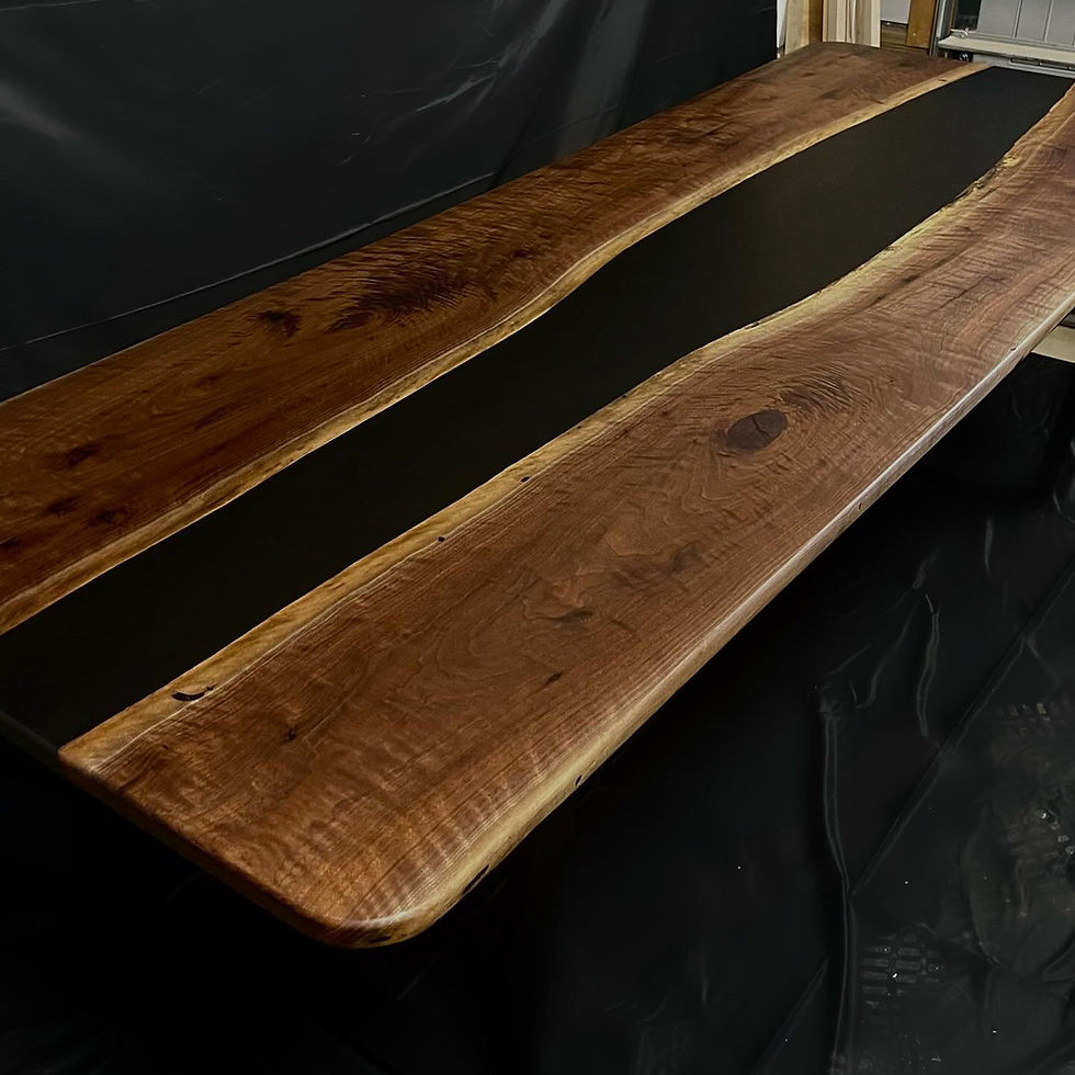 Book Matched Epoxy Walnut Table