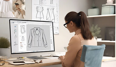 Dedicated pattern making manager of TiJuD working with the customer via (online meeting) t