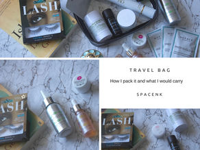 SpaceNK Cosmetic Travel Bag | how I pack it & what I would carry