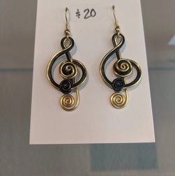 wire metal aluminum earrings jewelry art
