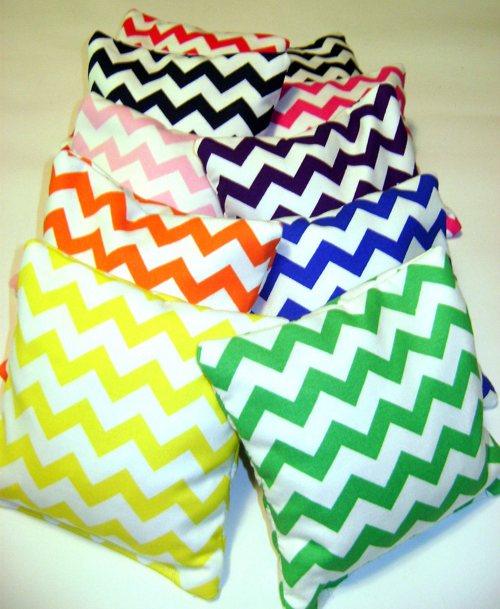 Thumbnail: CHEVRON CORNHOLE BAGS - YOUR CHOICE OF COLOR!