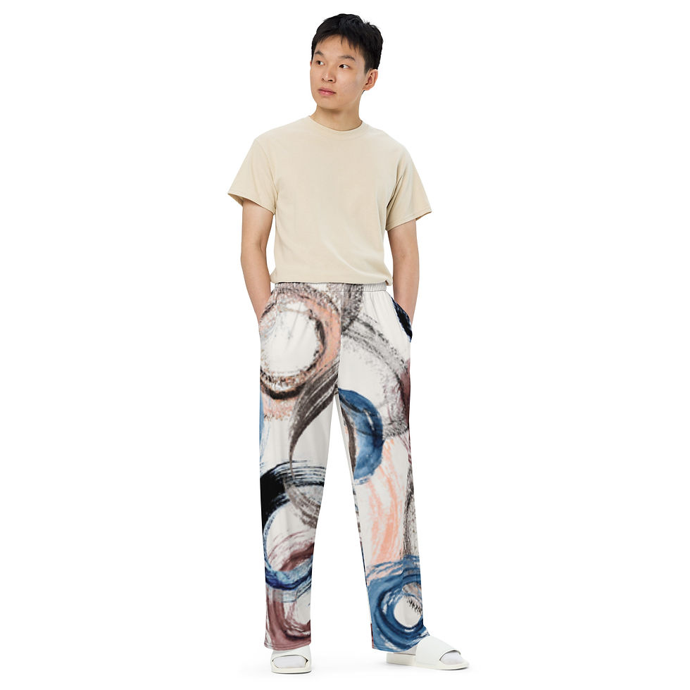 NugggyWear All-over print wide-leg pants
