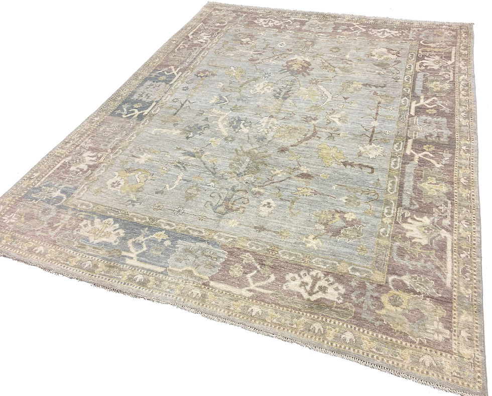 Thumbnail: 7'11" x 9'11" Oushak Design Carpet