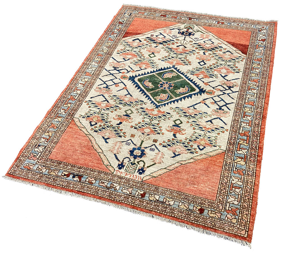 Thumbnail: 4'8" x 5'11" Gandhara Serapi Design TB-13