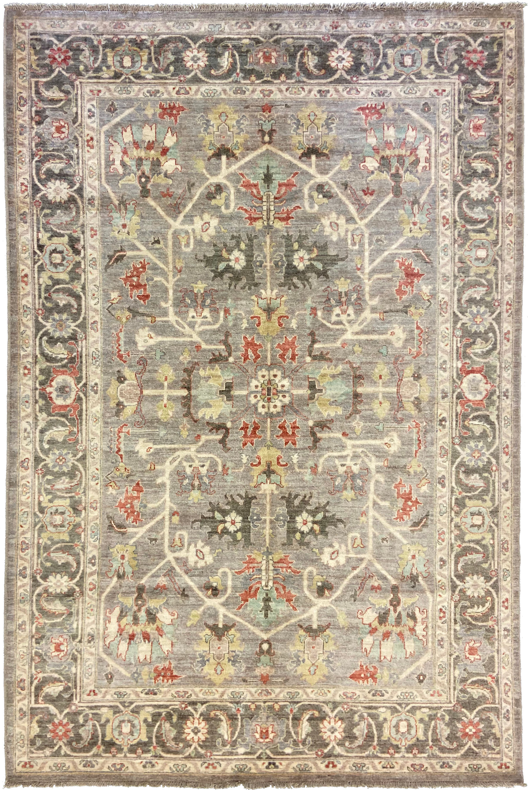 6'0"x 8'11" Heriz Design Carpet