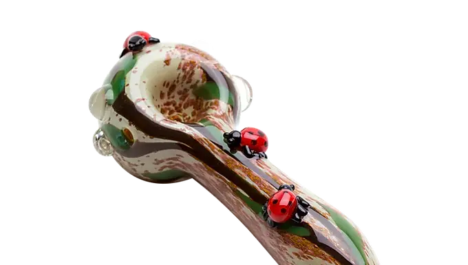 Lady Bug Spoon Pipe by Empire Glassworks
