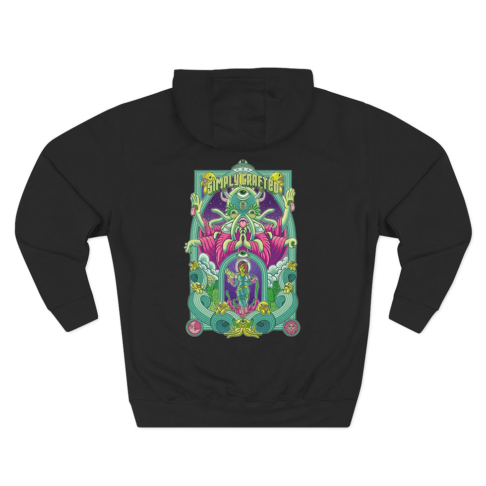 Thumbnail: Chuck U Green Era Hoodie • Chest & Back Print