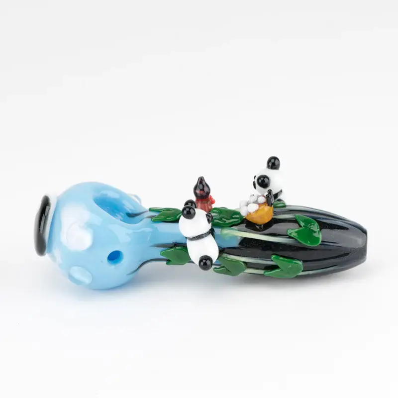 Climbing Panda Spoon Pipe by Empire Glassworks