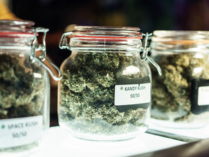 THCa flower in jars