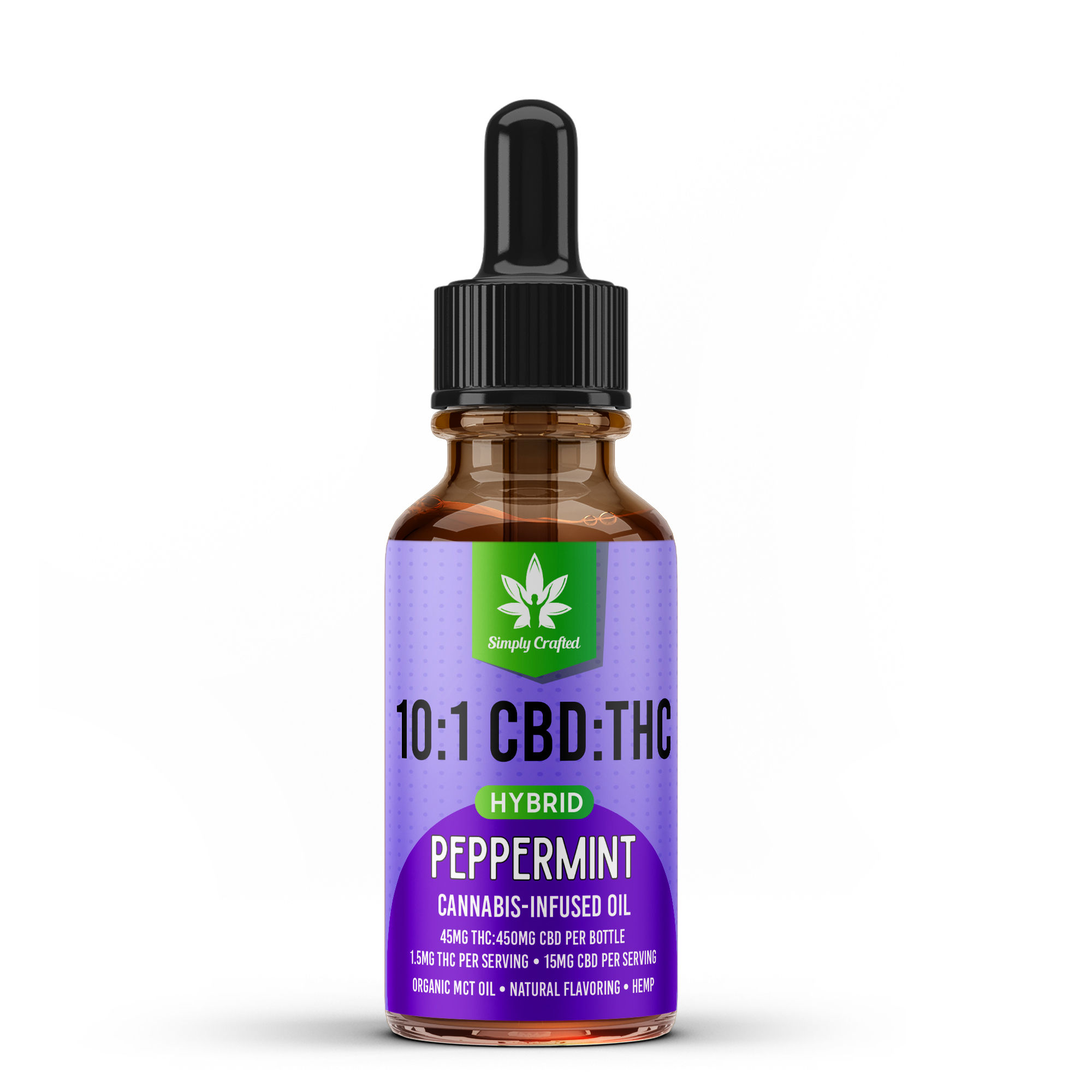 10:1 CBD:THC Infused Oil - Peppermint (Relief) - 30 Doses