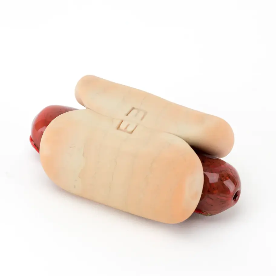 Hot Dog Pipe by Empire Glassworks