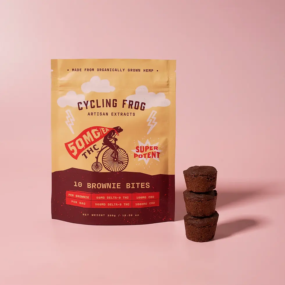 Thumbnail: CYCLING FROG Brownie Bites | 50mg THC+100mg CBD per piece