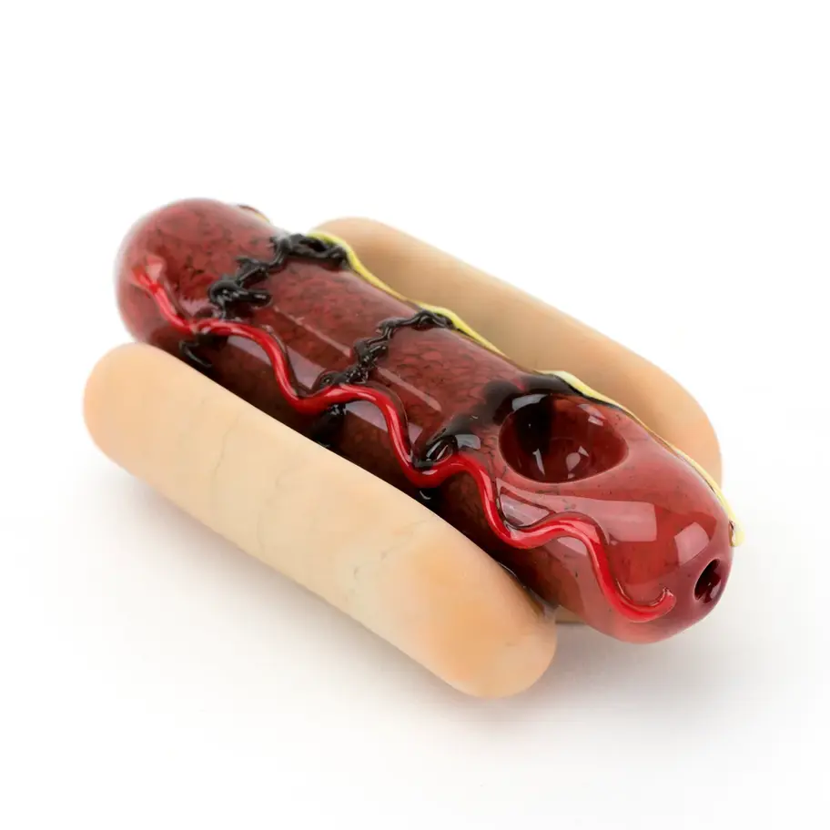 Hot Dog Pipe by Empire Glassworks