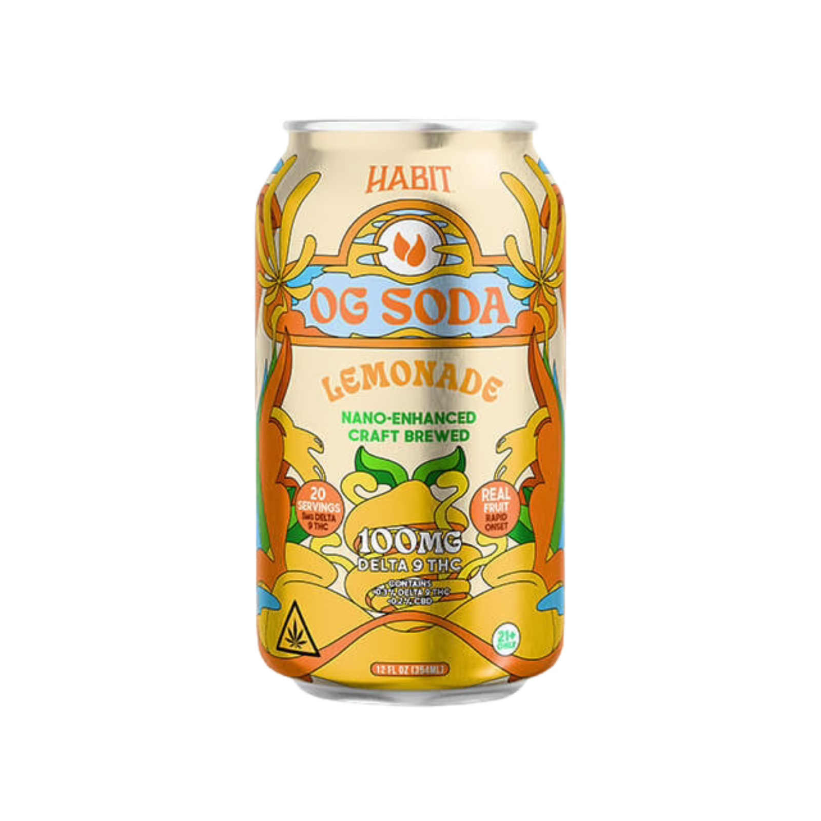 HABIT OG Lemonade Soda | 100mg THC | 12oz