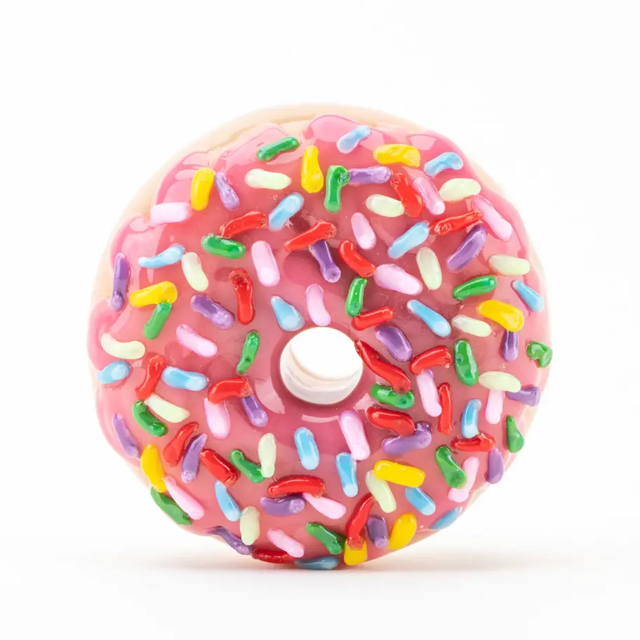 Pink Sprinkle Donut Pipe by Empire Glassworks
