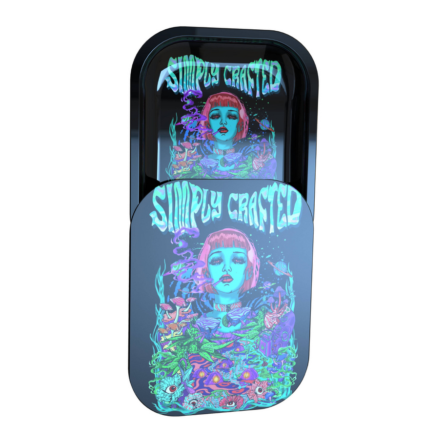 Zombie Crafted Metal Rolling Tray w/Lid