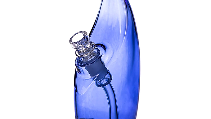 Cobalt Blue GRAV Rain Bubbler