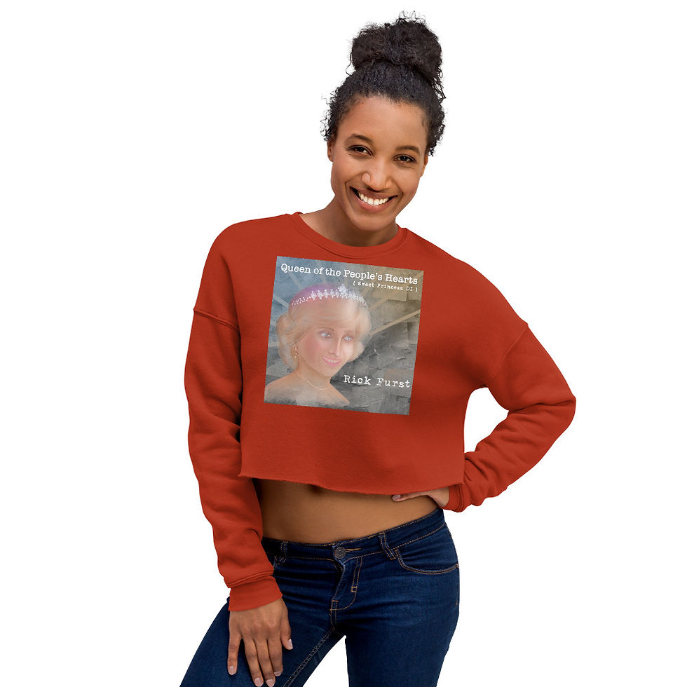 Thumbnail: Queen of the People's Hearts Women's Crop Sweatshirt
