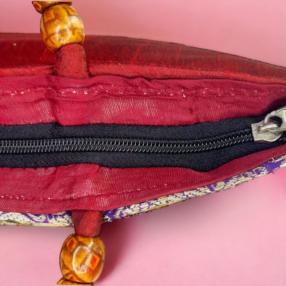 Thumbnail: Heritage Patch Antique Saree Border Handbag