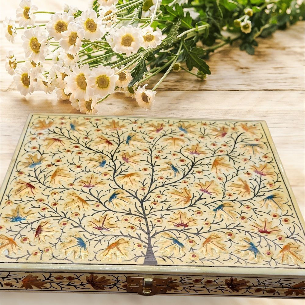 Paper Mache Flat Box(Tree of Life)