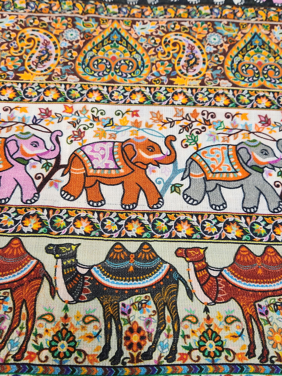 Thumbnail: Elephant /Animal Printed Stole