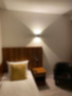 Klare Linien in einem unserer neu gestalteten Einzelzimmer im Schlosspark-Hotel in Rastede