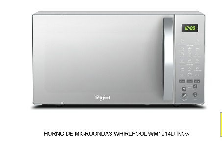 HORNO MICROONDAS WHIRLPOOL WM1514D INOXIDABLE