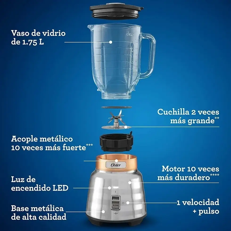 Miniatura: LICUADORA OSTERIZER BLSTPBTG PRO MAX (2142359) 2VEL. CROMO