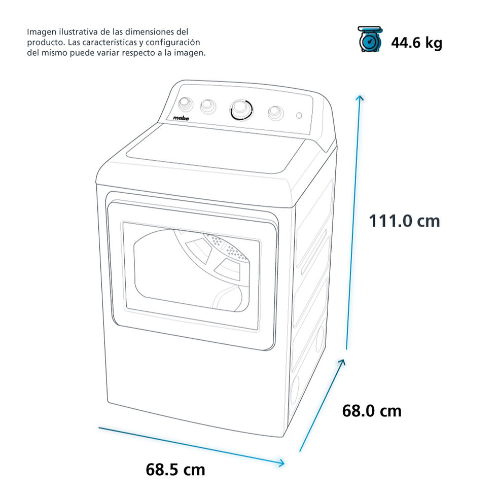 Miniatura: SECADORA MABE SMG26N5MNBAB0 BLANCA 20KG