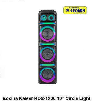 BOCINA KAISER KDS-1206 10" CIRCLE LIGHT BT