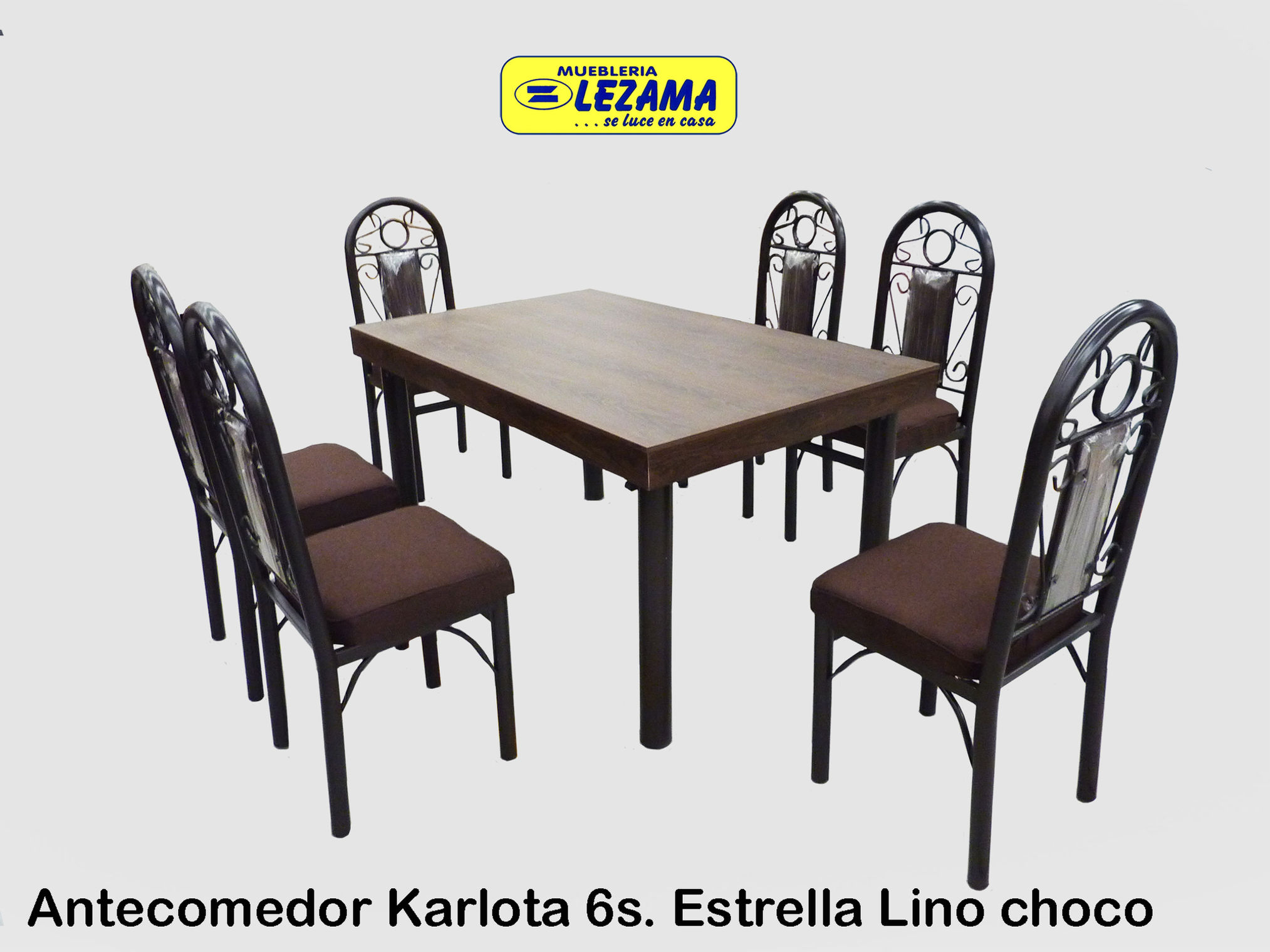 ANTECOMEDOR VALMAR KARLOTA MALIBU 6/S ESTRELLA LINO CHOCO