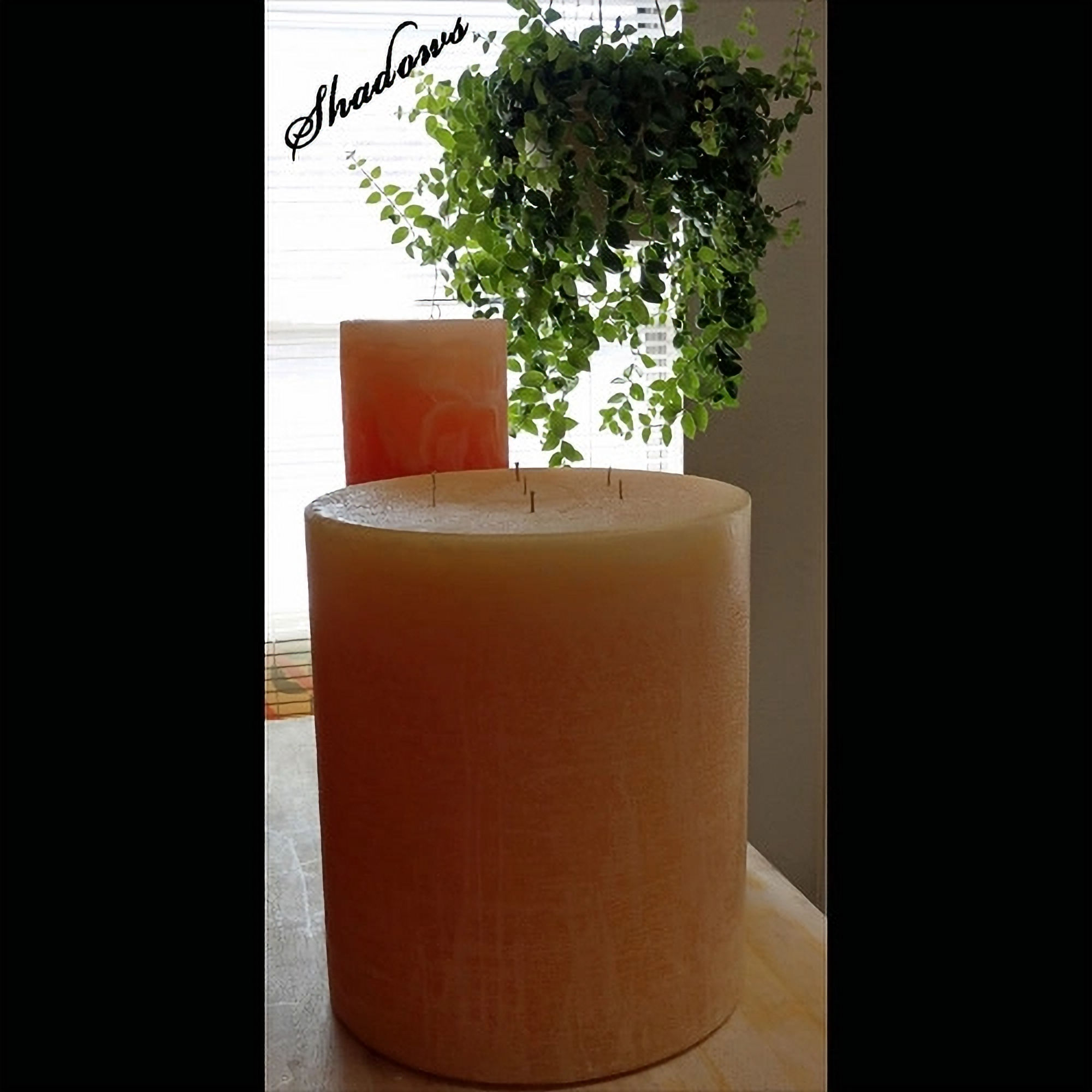 12x18" Giant Round Rustic Candle