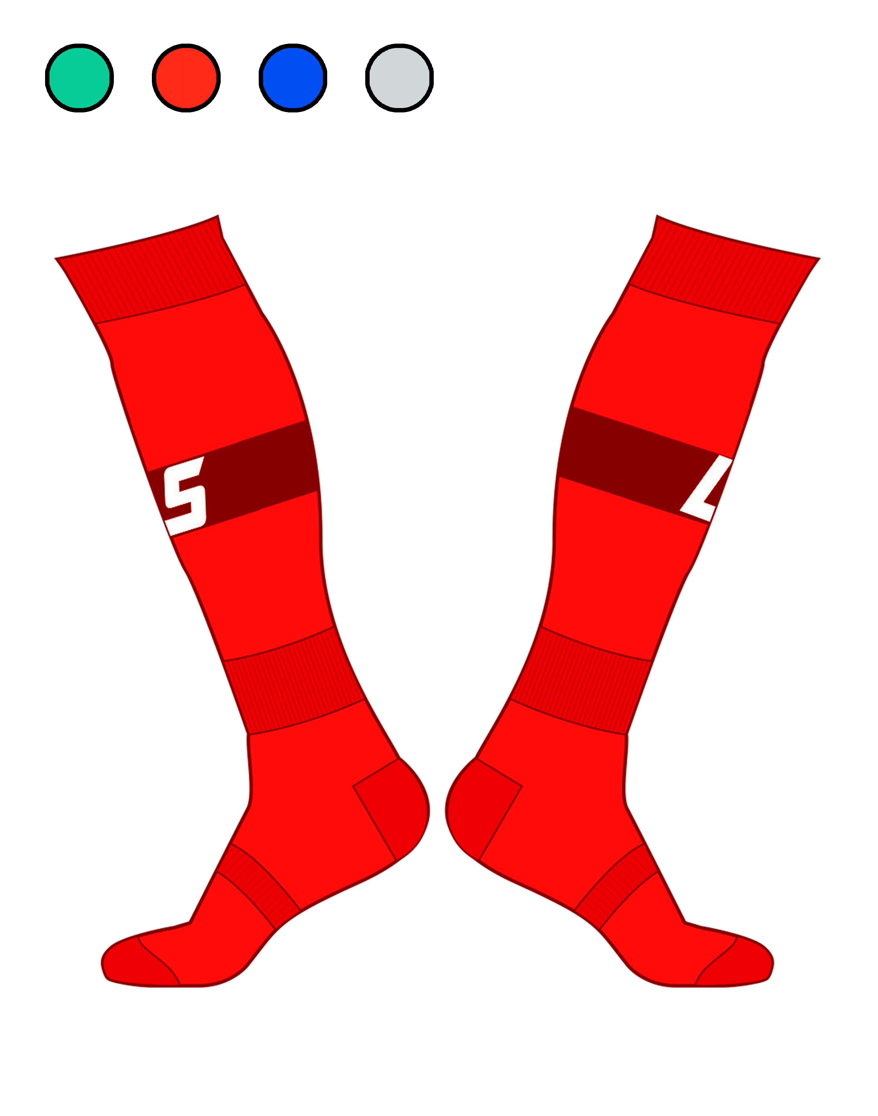 PREMIUM GK SOCKS - ELECTRIC RED/CHERRY RED