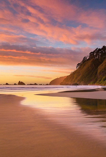 Beach at sunset in new Zealand.jpg