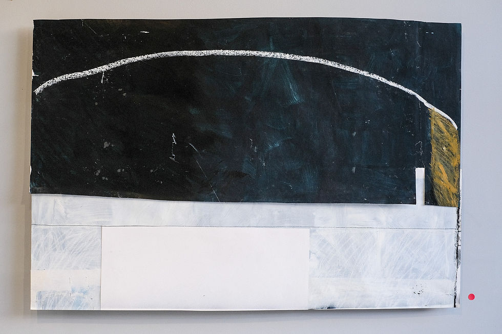night beach | Paper, Acrylic, Pastel, House Paint, 48”x33” | SOLD