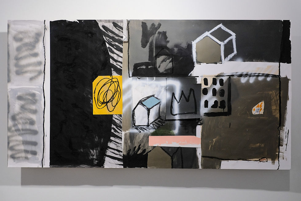 be my neighbor | Paper, Acrylic, Pastel, House Paint, Spray Paint 81”x42” | SOLD
