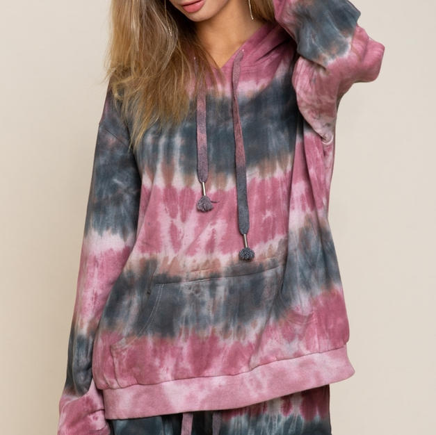 Grey & Pink Tie Dye