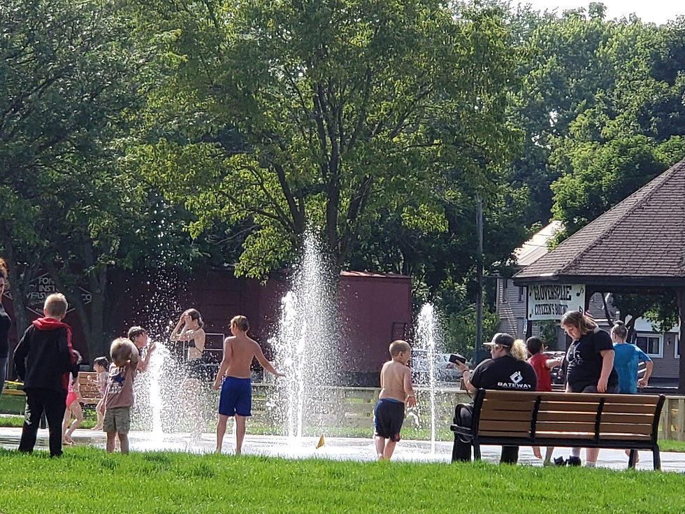 Kids enjoy cooling off at Trail Station Park's Splash Pad in the dog days of summer.