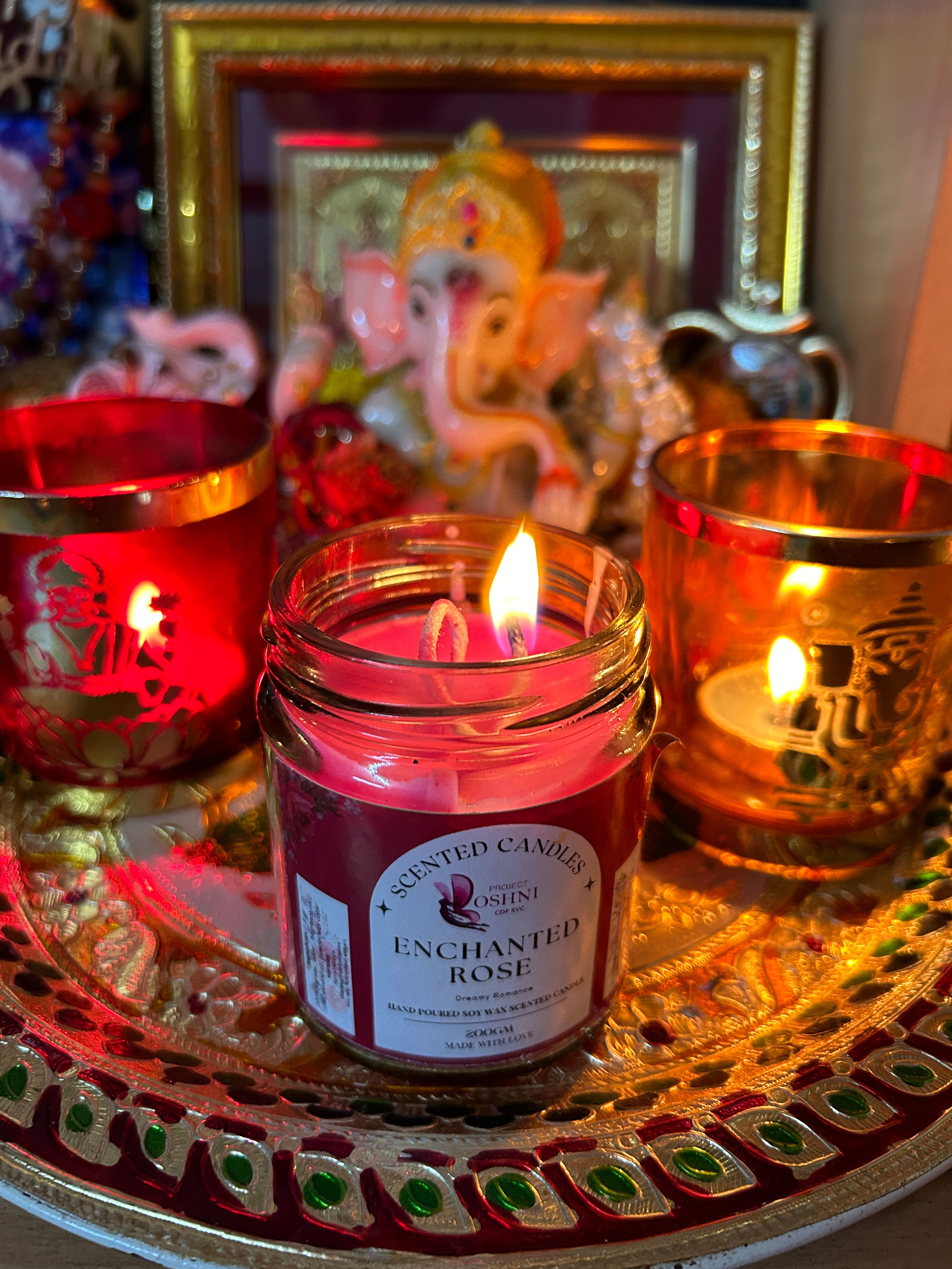 Enchanted Rose Jar Candle