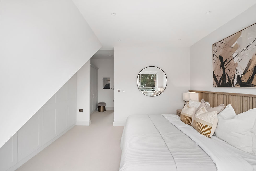 Angled ceiling fitted bespoke wardrobes