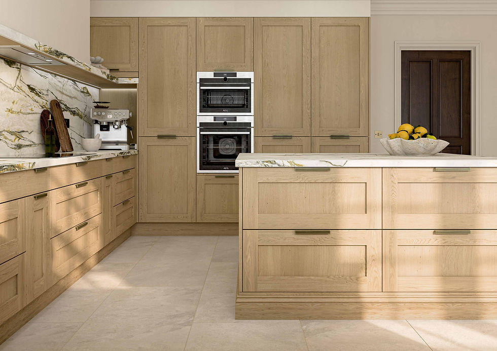 Elegant Shaker Kitchen - washed oak